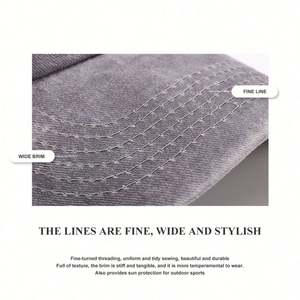 Casquette de baseball en daim vieilli uni pour homme, style football, avec logo personnalisé, pour hommes - Product Image 4