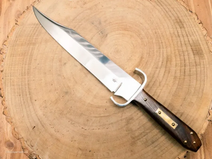 Cuchillo LEGACY BLADES con mango de madera, hoja de acero al carbono, hoja fija, para caza y camping, supervivencia al aire libre, grado industrial. - Product Image 4