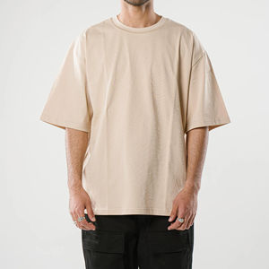 Camisetas personalizadas de alta calidad, antiencogimiento, 100% algodón, corte regular, estilo urbano para hombre, venta al por mayor, camisetas personalizadas para hombre, OEM. - Product Image 1