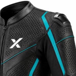 X Perforated One-Piece Leather Motorcycle <b>Suit</b> | Black <b>Red</b> Gray | X Logo | OEM ODM Manufacturer | Premium Design | Racing Wear - Product Image 4