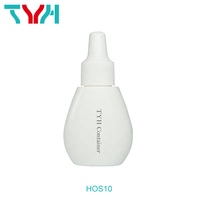 (SAMPLE) Flacon compte-gouttes ovale en plastique souple LDPE 3ml/5ml/10ml/11ml avec bouchon fileté PP et bouchon intérieur PE pour sérum de soin HOS