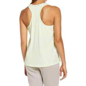 Women's Light Green Scoop <b>Neck</b> Tank Top Solid Knitted Breathable Polyester Casual Wear - Product Image 6