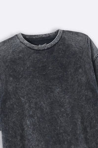 T-shirt délavé pour homme, coton vieilli, style streetwear, manches courtes, col rond, décontracté, mode estivale - Product Image 6