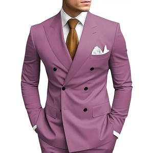 Trajes de boda al por mayor con MOQ bajo, trajes de hombre ajustados, trajes de padrinos de boda de 3 piezas, blazer cruzado, trajes formales, pantalones y abrigos. - Product Image 5