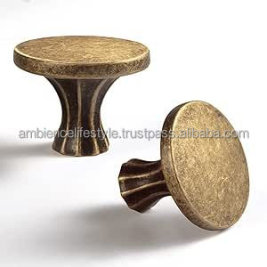 <b>Ornamental</b> Brass Knobs Decorative Design Cabinet Drawer Pull Handles Luxury Furniture Hardware Accessories Elegant Craft Style - Product Image 2