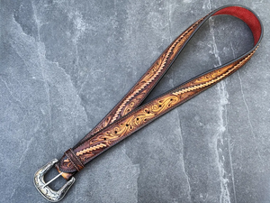 Ceintures en cuir véritable, style western, faites à la main, pour hommes et femmes, ensembles de ceintures en gros - Product Image 2