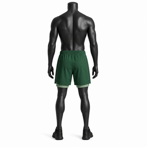Shorts de course 2 en 1 pour hommes, séchage rapide, respirant, pour la salle de sport, l'entraînement, la course à pied, avec poches - Product Image 3