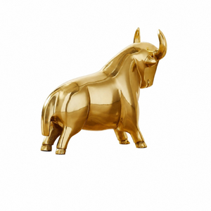 Luxury Bull Brass <b>Door</b> Stopper Heavy Duty Decorative Floor <b>Standing</b> <b>Door</b> Holder Home Office Hotel Hardware Accent Decor Gold - Product Image 1