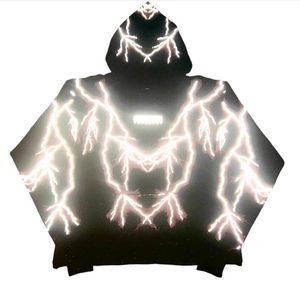 Sudadera con Capucha Extra Grande con Estampado Reflectante Unisex 2026 |   Sudadera de algodón 100% estilo streetwear |   OEM Personalizado - Product Image 2