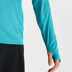 Camiseta con Capucha de Manga Larga para Hombre, Informal, de Alta Calidad, con Logotipo Personalizado en el Frente, Talla Grande, Transpirable, de Secado Rápido, Ajustada, 100% Algodón - Product Image 3