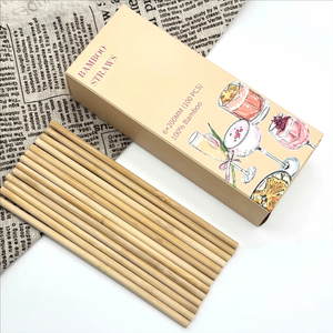 Pailles en bambou biodégradables, accessoires naturels pour boissons, pour mariages, fêtes, traiteur et divertissements à domicile - Product Image 3