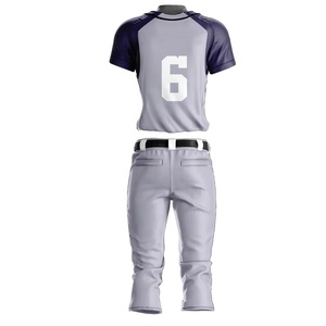 Ensemble de vêtements de sport de baseball de haute qualité, nouveau design, uniforme d'équipe, couleurs personnalisées, logo, 100% polyester, séchage rapide, respirant - Product Image 2