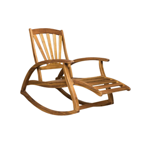 Silla Mecedora Moderna y Resistente de Madera de Teca Sólida con Impresión Láser para Exteriores, Silla Mecedora de Lujo para Jardín, Patio, Resort, Hotel, Villa - Product Image 5