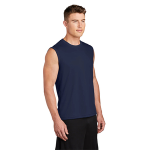 Débardeur bleu marine de qualité professionnelle pour hommes, léger et respirant, idéal pour la gym, les sports et les activités de plein air. - Product Image 6