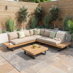 Custom Teak L Shape Sectional <b>Sofa</b> Set Modern <b>Outdoor</b> Furniture Manufacturer - Product Image 2
