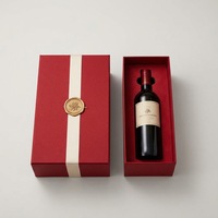 Boîtes à vin en papier rigide recyclables en gros, impression personnalisée, boîtes cadeaux magnétiques haut de gamme pour offrir en cadeau