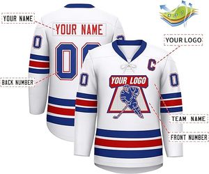 Jersey de Hockey sobre Hielo Personalizado de Alta Calidad para Práctica, con Logotipo Bordado en Encaje, para Hockey sobre Hielo en Interiores, Navidad - Product Image 6