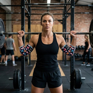 Manga de compresión para codo de ajuste cómodo para culturismo, ejercicio en gimnasio, entrenamiento de fuerza y soporte de rendimiento en levantamiento de pesas - Product Image 3