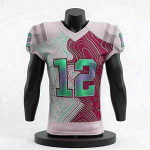 Maillot de football américain personnalisé, respirant, avec logo d'équipe, vente en gros, sublimation, logo OEM imprimé, vêtements de sport d'équipe, t-shirt d'entraînement - Product Image 1