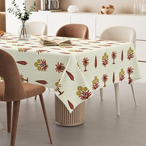Mantel de Mesa de Comedor de Algodón Ecológico con Estampado Floral Moderno de HappyKraft, Fabricación OEM ODM en India para Uso Doméstico y Hotelero - Product Image 2