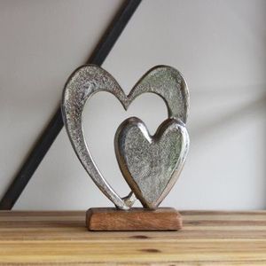 Premium Metal <b>Heart</b> Table Centerpiece Artistic Handmade Design For Home Decor And Wedding Table Decoration - Product Image 1
