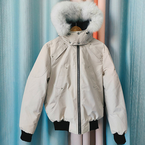 2026 Custom Men's Winter Coat Fox Fur Hooded Bomber <b>Jacket</b> <b>Waterproof</b> Reversible Plus Size <b>Warm</b> Outerwear High Street Style - Product Image 2