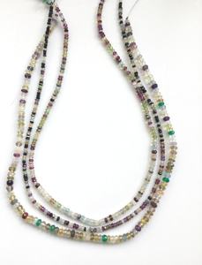 Perles facettées en pierres précieuses naturelles assorties, 1 brin, naturelles, pour la création de bijoux fins - Product Image 3