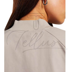 Chaquetas cortas de último diseño para mujer, a la moda, con cuello alto, personalizadas, para venta en línea. - Product Image 3