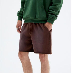 Customized <b>Men's</b> Acid Wash <b>Short</b> Jogger Vintage Distressed French Terry Drawstring <b>Shorts</b> with Solid Pattern Casual Style - Product Image 2