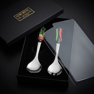 Vegetable Design Stainless Steel Silverware Salad <b>Server</b> For Kitchenware Household And Theme Party Supply - Product Image 3