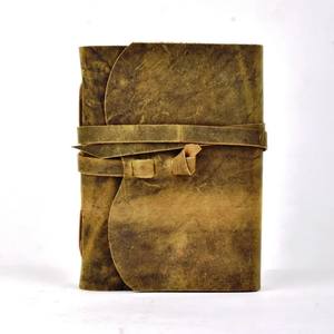 Cuaderno de cuero genuino para escribir, 260 páginas, 6x8 pulgadas, diario vintage verde para hombre y mujer, para viajes - Product Image 2