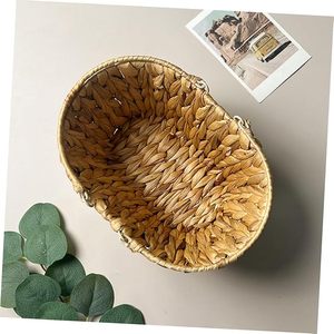 Wholesale Rattan Storage <b>Basket</b> with Handle Woven Organizer for Vegetable <b>Egg</b> Fruit Picnic Home Storage <b>Basket</b> OEM ODM Hot Sale - Product Image 5