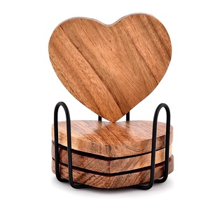 Sous-verres et dessous de tasse personnalisés en bois de luxe, écologiques, épaisseur 10 mm, couleur naturelle, sans palettes, pour la maison et la restauration - Product Image 2