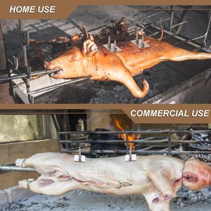 Set da 4 Forchette per Girarrosto in Acciaio Inossidabile da 5,5 Pollici di Lunghezza e 2 Pollici di Larghezza, con Bullone a U, per Spiedo di Maiale, Accessori per Barbecue - Product Image 4