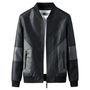 ราคาขายส่ง เสื้อแจ็คเก็ตหนัง เสื้อแจ็คเก็ตหนังแบบ unisex คุณภาพสูง เสื้อแจ็คเก็ตหนังปักโลโก้ตามสั่ง เสื้อแจ็คเก็ตหนังแบบมีซิป AI-LJ-12 - Product Image 1
