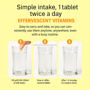 Suplemento vitamínico para el cuidado de la salud Tableta efervescente de vitamina C Limón para adultos y mujeres embarazadas - Product Image 5