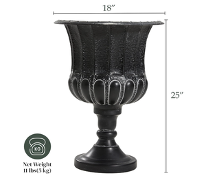 Metal Art Deco Floor Vase Planters Black Iron High Quality Eco-Friendly Decorative Flower Pots for Indoor/Outdoor Use Wedding - Product Image 6