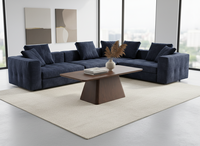 Table basse pliable moderne et écologique en bois d'hévéa massif et placage de chêne MDF pour salon, mobilier de maison, vente en gros