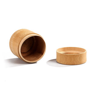 Luxury Kitchen Accessories Canister Set Eco Friendly <b>Bamboo</b> Tube Jar <b>Containers</b> With Lid Factory Price - Product Image 2