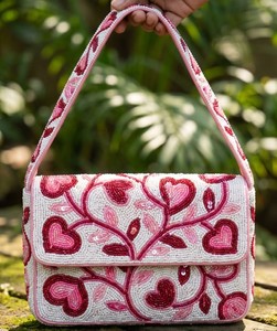 Sac à bandoulière ethnique coloré brodé de perles, motif floral, sac à main de luxe pour femme, idéal pour soirée, mariage, cadeau - Product Image 6