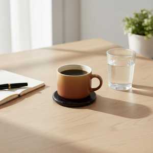 Posavasos Redondos de Mármol Pulido de Doble Cara, Juego de Posavasos Modernos Minimalistas para Bebidas - Product Image 2
