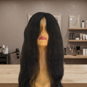 วิกผม Taz Hair BD Brazilian Remy แบบเต็มศีรษะพร้อมหน้าม้า  ไม่ต้องใช้กาว  พร้อมผมเบบี้แฮร์  ความยาวปานกลาง  ความหนาแน่น 150%  ขนาดมาตรฐานสำหรับฐานลูกไม้ - Product Image 3
