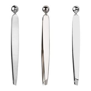 Pince à épiler pour sourcils et poils du visage, pince à barbe avec perle de massage, outil de beauté professionnel en acier inoxydable - Product Image 1