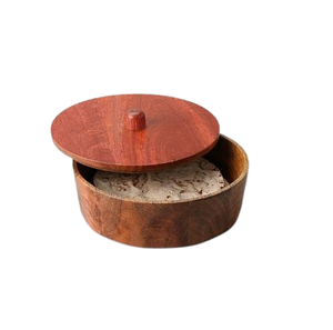 Boîte de rangement en bois pour roti, chauffe-roti, plat de service, casserole, cuisine, maison, boîte à chapati en bois artisanal - Product Image 1
