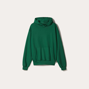 Hoodie zippé double à coupe carrée, personnalisé, en coton épais 100%, coupe courte, pour homme, en molleton bouclette, avec fermeture éclair - Product Image 1