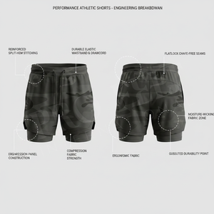 Custom Logo Design 2 in 1 Running <b>Shorts</b> Gym Workout Training Breathable Sports Fitness Inner <b>Compression</b> Layer Custom <b>Shorts</b> - Product Image 2