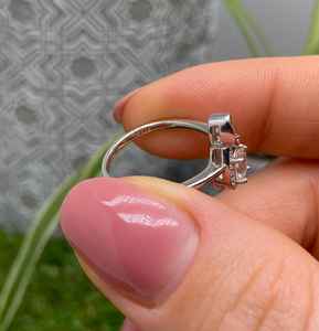 Anillo de Morganita Rosa Natural, Plata de Ley 925, Chapado en Oro, Alta Calidad, Estilo Art Deco, Certificado IGI, Regalo de Compromiso para Mujer - Product Image 3