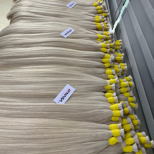 Venta caliente 28 pulgadas Extensiones de cabello humano virgen vietnamita Color claro Natural recto doble ahogamiento Alta calidad a granel - Product Image 2