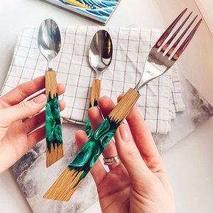Couverts en résine, robustes, durables, de qualité, réutilisables, adaptés aux aliments, Time 2 Decor - Product Image 6