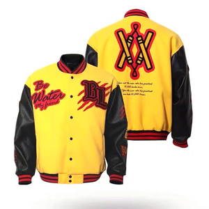 High Quality Vintage Hip Hop Satin Unisex <b>Canvas</b> Formal Spring Jacket Cotton Sleeve Embroidered Windproof Breathable Casual - Product Image 3